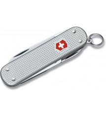 Victorinox Classic Alox, 5 funzioni con nervarvature argento